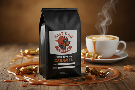 Caramel Lifestyle with Fast Dog Logo